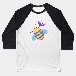 Honey Bee with Flower Baseball T-Shirt